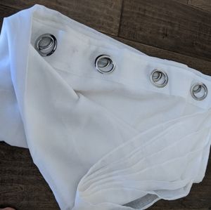 Pair of White sheer 96" curtains (indoor/outdoor)
